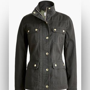 J. Crew Resin Coated Relaxed Boyfriend Field Jacket
